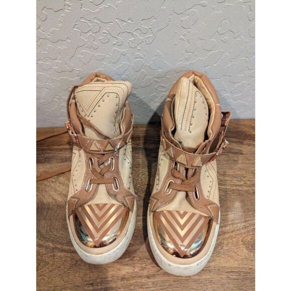 Ivy Kirzhner Shoes - Ivy Kirzhner~Lunar~Hidden Wedge Sneaker Gold - 9